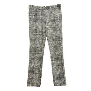 Amanda + Chelsea Straight Leg Pants Womens 2 White Black Modern Fit Stretch‎